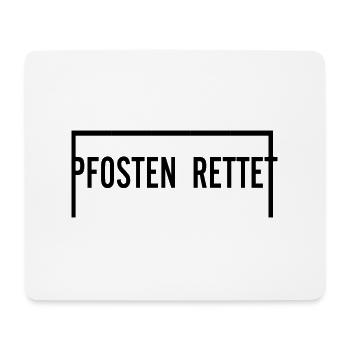 Pfosten rettet - Brustlogo - Mousepad (Querformat) - Weiß - Vorne