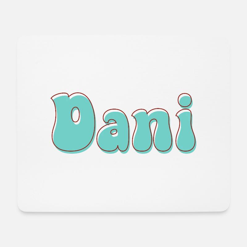 Name Mädchen Dani Retro Name Dani Paar - Mousepad (Querformat) - Weiß