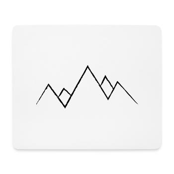 Ruf der Berge - Mousepad (Querformat) - Weiß - Vorne