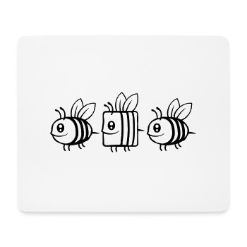Abeilles comiques abeilles différentes - Tapis de souris (format paysage) - blanc - Devant