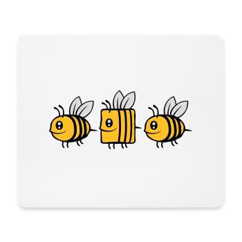 abeille différente abeille comique - Tapis de souris (format paysage) - blanc - Devant