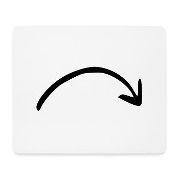 Arrow drawing sketch black - Mouse Pad (horizontal) - white - Front