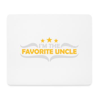im the favorite uncle - Mousepad (Querformat) - Weiß - Vorne