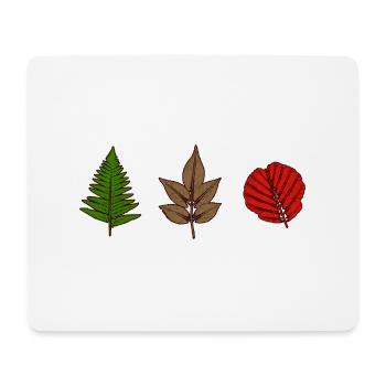 Blätter - Mousepad (Querformat) - Weiß - Vorne