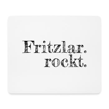Fritzlar rockt - Textdesign mit Stadtnamen - Mousepad (Querformat) - Weiß - Vorne