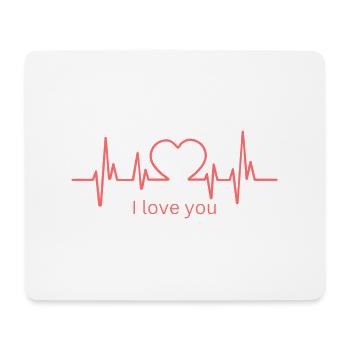 I love you - I love you - Mouse Pad (horizontal) - white - Front