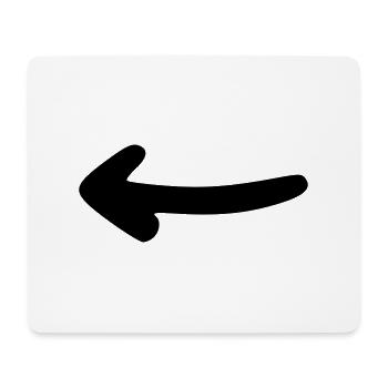 Pfeil Zeichnung Skizze schwarz - Mousepad (Querformat) - Weiß - Vorne