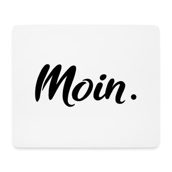 Moin. Black - Mousepad (Querformat) - Weiß - Vorne