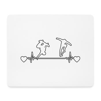 Skaten Skateboard Skate-Fan Skateboarding Skater - Mousepad (Querformat) - Weiß - Vorne