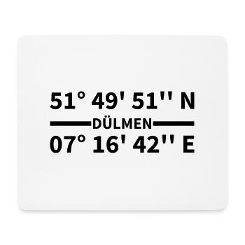 Coordonnées Dülmen - Tapis de souris (format paysage) - blanc - Devant