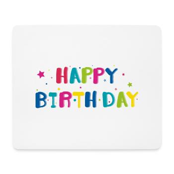 Herzlichen Glückwunsch zum Geburtstag Tippfehler - Mousepad (Querformat) - Weiß - Vorne