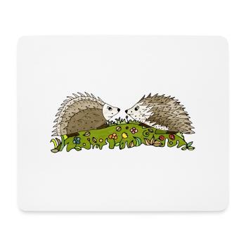 Igel - Mousepad (Querformat) - Weiß - Vorne