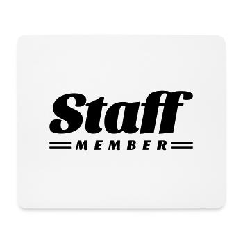 Membre du personnel - Tapis de souris (format paysage) - blanc - Devant