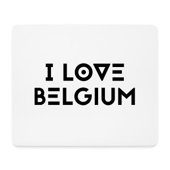 I LOVE BELGIUM - Mousepad (Querformat) - Weiß - Vorne