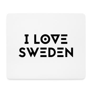 I LOVE SWEDEN - Mousepad (Querformat) - Weiß - Vorne