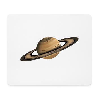 Saturn Planet Ringe - Mousepad (Querformat) - Weiß - Vorne