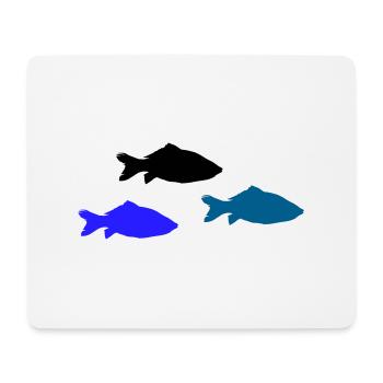 fische - Mousepad (Querformat) - Weiß - Vorne