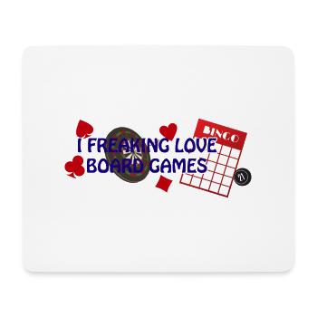 boardgame chess backgammon game night - Mousepad (Querformat) - Weiß - Vorne