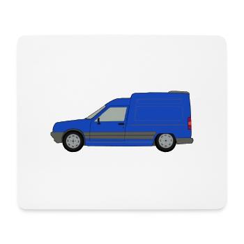 Blue French Van - Mouse Pad (horizontal) - white - Front
