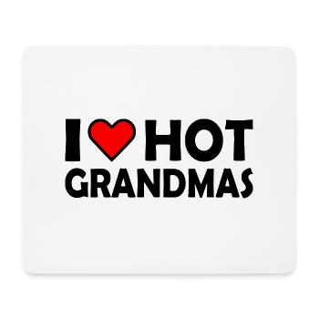 I love hot grannies - Mousepad (Querformat) - Weiß - Vorne