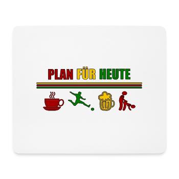 Kaffee, Fußball, Bier, Spaß - Dein Style - Mousepad (Querformat) - Weiß - Vorne