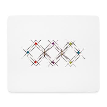 design berbère - Tapis de souris (format paysage) - blanc - Devant