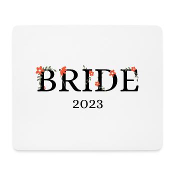 Bride 2023 floral - Tapis de souris (format paysage) - blanc - Devant
