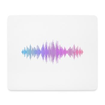Sound Waves Music Wave Vintage Retro DJ Heart Disc - Mouse Pad (horizontal) - white - Front