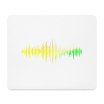Schallwellen Musikwelle Vintage Retro DJ Herz Scheibe - Mousepad (Querformat) - Weiß - Vorne