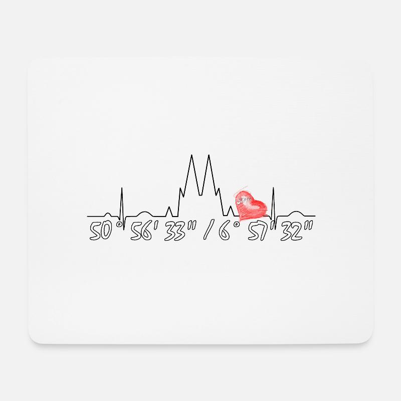 Köln 1 - Mousepad (Querformat) - Weiß