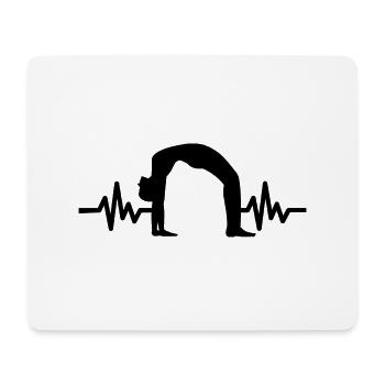 Heartbeat Gymnastics - Meditation Gymnastics Yoga - Mouse Pad (horizontal) - white - Front