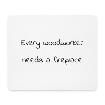 woodworker quote logging funny craftsmen design - Mousepad (Querformat) - Weiß - Vorne