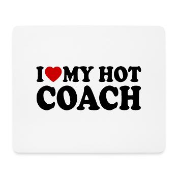 I love my hot coach - Tapis de souris (format paysage) - blanc - Devant
