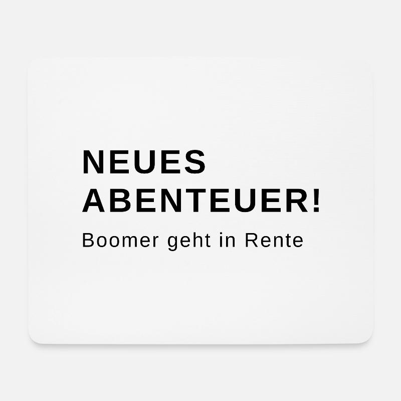 Neues Abenteuer geht in Rente - Mousepad (Querformat) - Weiß