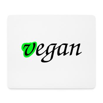 Le végétalien commence vert - Tapis de souris (format paysage) - blanc - Devant