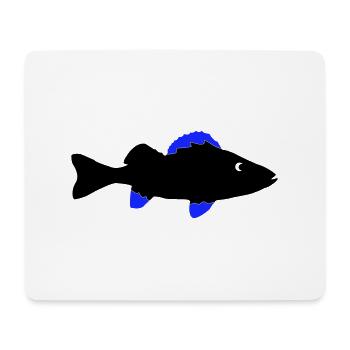 barsch fisch - Mousepad (Querformat) - Weiß - Vorne