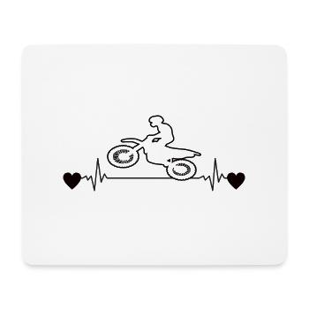 Moto Moto Moto Fan de Moto Motorcross - Tapis de souris (format paysage) - blanc - Devant