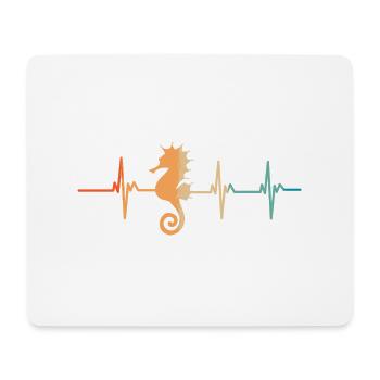 Herzschlag des Seepferdchens - Mousepad (Querformat) - Weiß - Vorne
