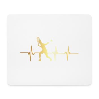 Herzschlag Tennis - Mousepad (Querformat) - Weiß - Vorne