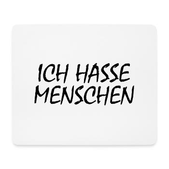 Ich hasse menschen - Mousepad (Querformat) - Weiß - Vorne