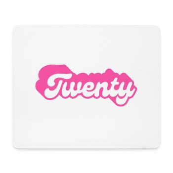 Twenty birthday - 20th birthday retro pink - Mouse Pad (horizontal) - white - Front