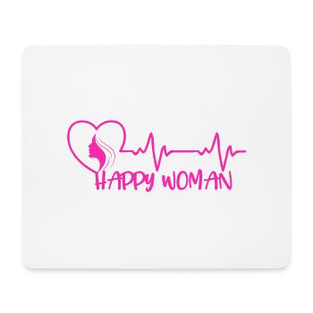 Herzschlag Herz Glückliche Frauen Weltfrauentag - Mousepad (Querformat) - Weiß - Vorne