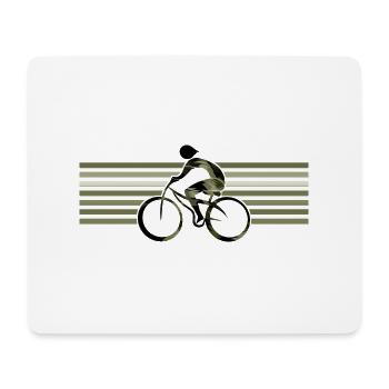 Cycliste - Tapis de souris (format paysage) - blanc - Devant