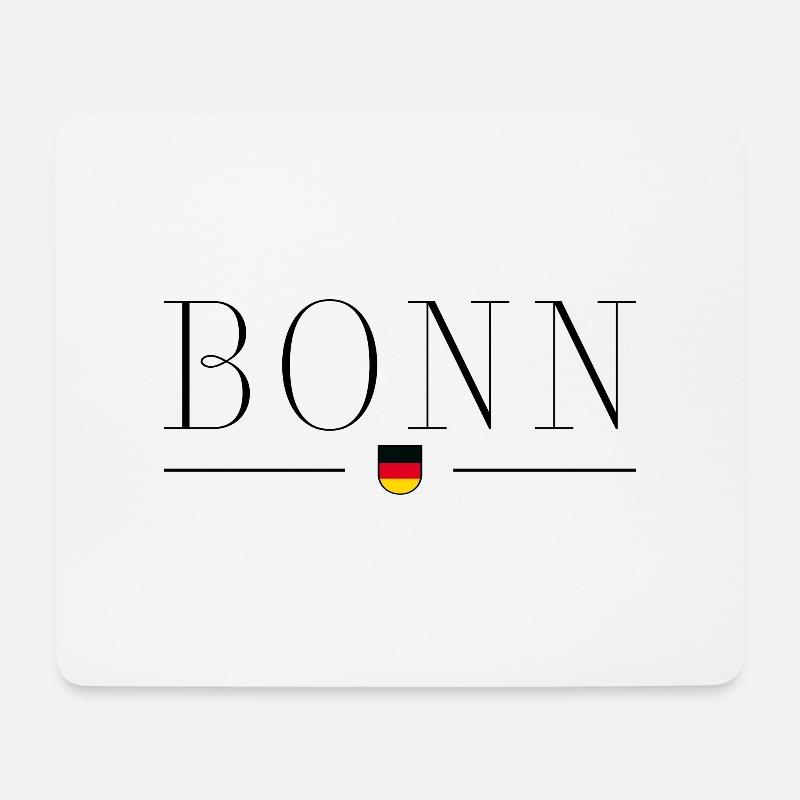 Bonn, Deutschland Eleganz Stil Design T-Shirt - Mousepad (Querformat) - Weiß