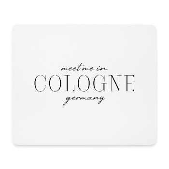 Cologne, Allemagne T-Shirt Design de Style Élégance - Tapis de souris (format paysage) - blanc - Devant