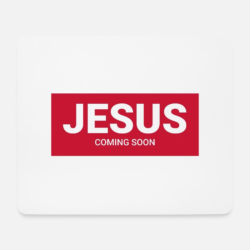 Jesus - Mousepad (Querformat) - Weiß