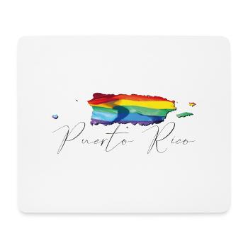 Puerto Rico (USA) | echte Flagge | LGBTQIA+ Script - Mousepad (Querformat) - Weiß - Vorne