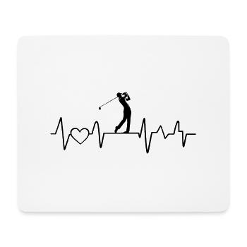 Golf Heartbeat - Mouse Pad (horizontal) - white - Front