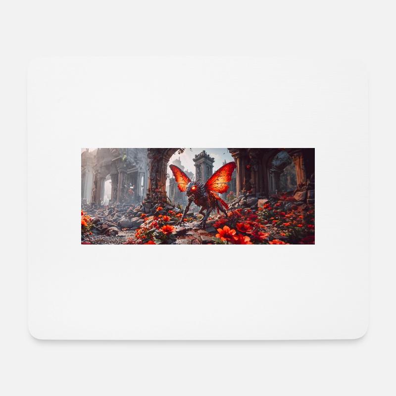 Aufstieg des mutierten Monsters Riesenschmetterling Apokalyps - Mousepad (Querformat) - Weiß