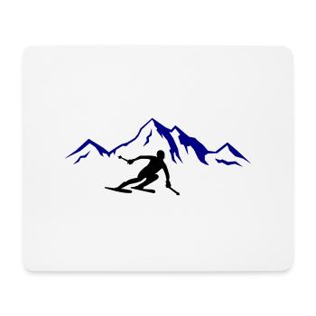 Ski Mountains 02 - Mouse Pad (horizontal) - white - Front